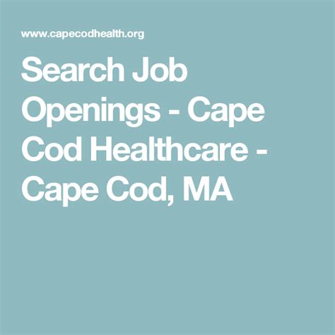 cape cod healthcare employment opportunities|cape cod health care job postings.